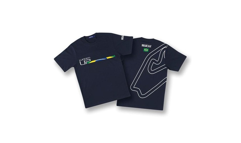 SPARCO WARM UP T-SHIRT BLUE SIZE MEDIUM