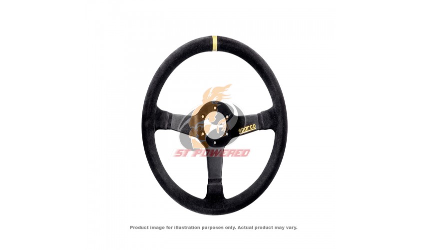  Sparco 015R345MSN Suede Steering Wheel , Black